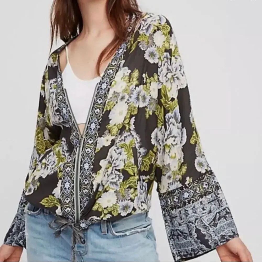 Free People Wildflower Cinched Kimono Jacket Size XS to Small